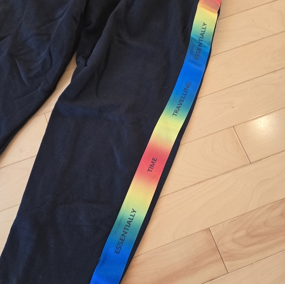 OFF-WHITE ART DAD Time Travelling Track Pants in Black & Multicolor - Picture 12 of 13